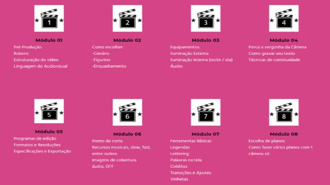 Edição e Vídeo Sem Mistérios - Tati Lopes | Módulos do Curso