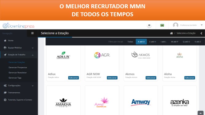 Melhor recrutador MMN - Downline Press